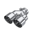 Load image into Gallery viewer, MBRP 3in ID / Dual 4in OD Out Staggered L 9.87in / R 9.37in Single Wall T304 SS Univ Exhaust Tip - Main Product View