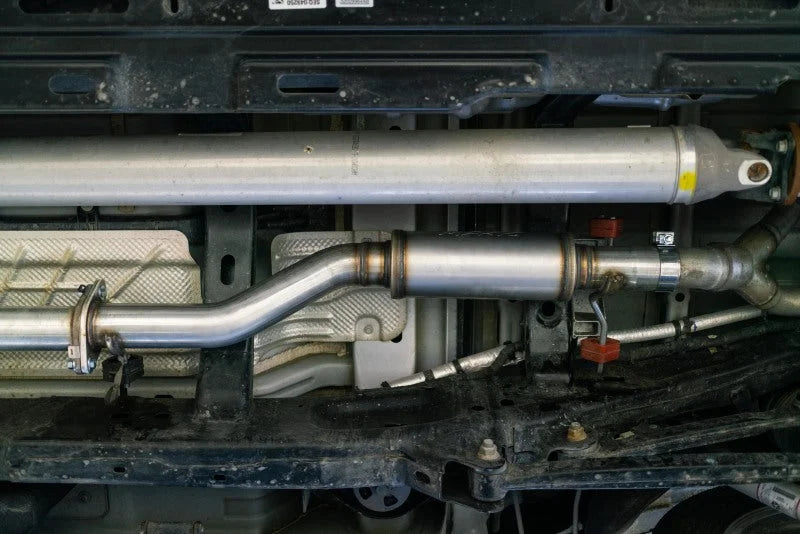 MBRP 3in Single in/out Muffler Replacement, 19-20 Ram 1500 5.7L, High Flow, T409 - Back View