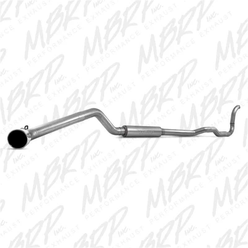 MBRP 88-93 Dodge 2500/3500 Cummins 4WD ONLY Turbo Back Single Side Exit Alum Exhaust System - Side View