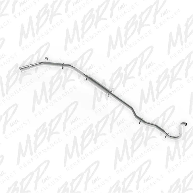 MBRP 88-93 Dodge 2500/3500 Cummins 4WD ONLY Turbo Back Single Side Exit T409 Exhaust System - Side View