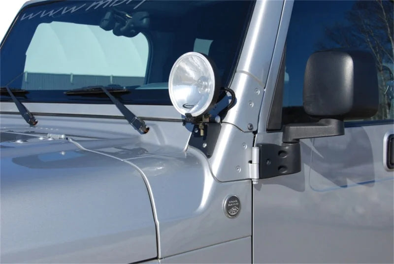 MBRP 97-06 Jeep Wrangler TJ Windshield Light Bracket - Back View