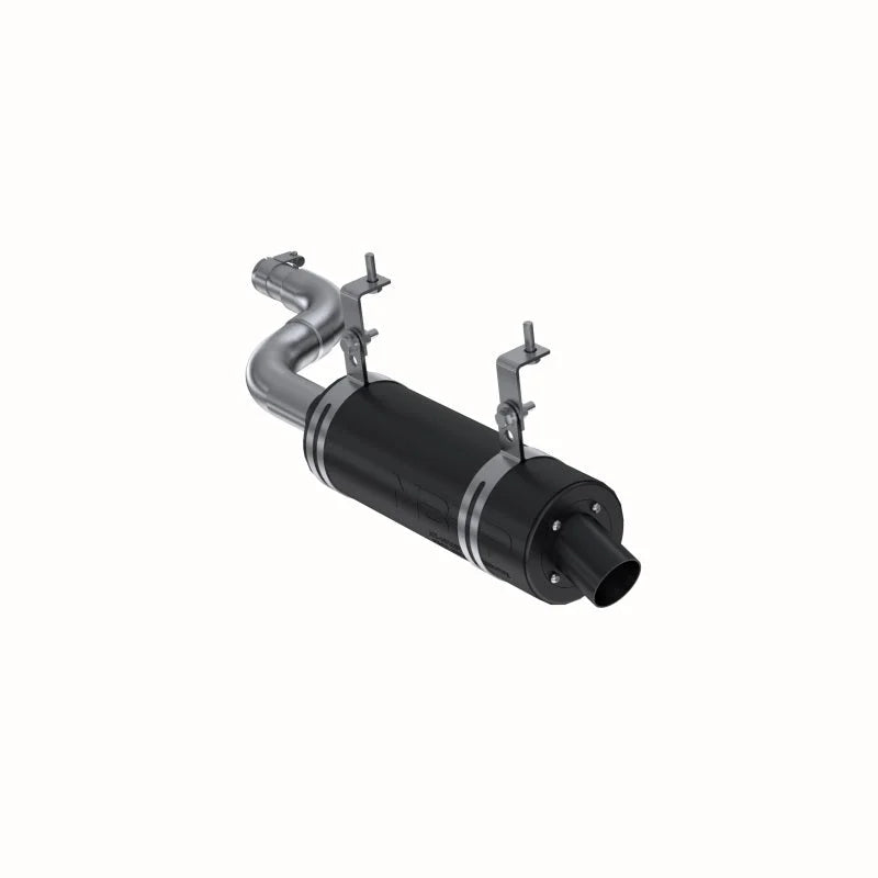 MBRP 98-04 Honda TRX 450FE/ES Foreman / 95-01 TRX 400FW 4x4 Slip-On Exhaust System w/Sport Muffler - Side View