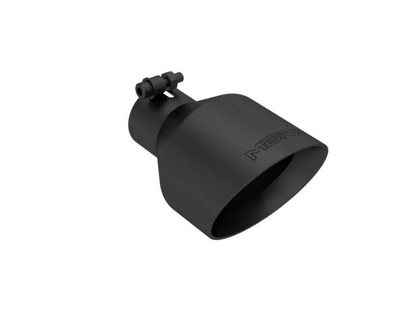 MBRP Black-Coated Tip 2.5in ID, 5in OD Out, 8in Length, Angle Cut, Dual Wall - Main Product View