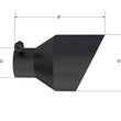 Load image into Gallery viewer, MBRP Black-Coated Tip 2.5in ID, 5in OD Out, 8in Length, Angle Cut, Dual Wall - Side View