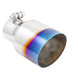 Load image into Gallery viewer, MBRP Burnt End Tip 2.5 ID 4 ID Out 6.5 length Single Wall Angle Cut 304 Stainless Steel - Back View