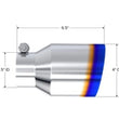 Load image into Gallery viewer, MBRP Burnt End Tip 2.5 ID 4 ID Out 6.5 length Single Wall Angle Cut 304 Stainless Steel - Installation View