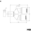 Load image into Gallery viewer, MBRP Burnt End Tip 2.5 ID, Dual 3.5 OD Out, 9.5 length, Single wall 304 Stainless Steel - Additional View 5