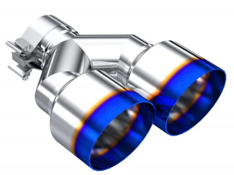 MBRP Burnt End Tip 2.5 ID Dual 4 OD Out 9.5 length Single wall 304 Stainless Steel Driver Side - Additional View 5