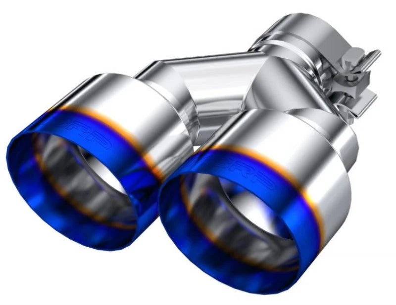 MBRP Burnt End Tip 2.5 ID Dual 4 OD Out 9.55 length Single wall 304 Stainless Steel Pass Side - Additional View 5