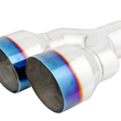 Load image into Gallery viewer, MBRP Burnt End Tip 2.5 ID Dual 4 OD Out 9.55 length Single wall 304 Stainless Steel Pass Side - Additional View 6