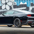 Load image into Gallery viewer, MBRP 15-24 Ford Mustang T304 SS 4in OD / 6.5in Length Quad Tip Cover Kit - Black Tip - Installation View