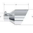 Load image into Gallery viewer, MBRP T304 SS Tip 2.5in ID, 5in OD Out, 8in Length, Angle Cut, Dual Wall - Side View