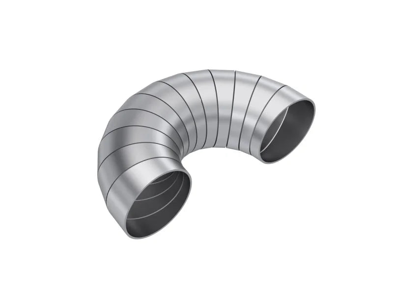 MBRP T304 Stainless Steel 2.25in Dia 180 Deg Universal Pie Cut Kit - Side View