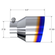 Load image into Gallery viewer, MBRP T304 Stainless Steel Burnt End Angle Cut Exhaust Tip - 3in. ID / 5in. OD / 6.5in. Length - Side View