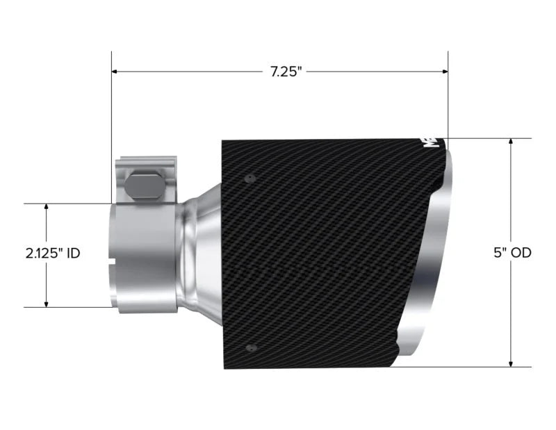 MBRP Tip 2.125in ID, 5in OD Out, 7.25in Length, Pair fits 2017-2020 Subaru BRZ LIMITED / 2017-2019 Subaru BRZ Premium / 20...