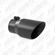 Load image into Gallery viewer, MBRP Tip 3in Round x 4in Inlet OD Dual Walled Angled Black Tip - Fits all 3in Exhausts - Side View