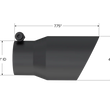 Load image into Gallery viewer, MBRP Tip 3in Round x 4in Inlet OD Dual Walled Angled Black Tip - Fits all 3in Exhausts - Detail View