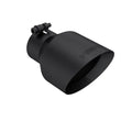 Load image into Gallery viewer, MBRP Universal 3in Hex Tip 5in Inlet 8in Length Dual Wall Exhaust Tip - Black Coated - Main Product View