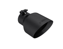 Load image into Gallery viewer, MBRP Universal 3in Hex Tip 5in Inlet 8in Length Dual Wall Exhaust Tip - Black Coated - Main Product View