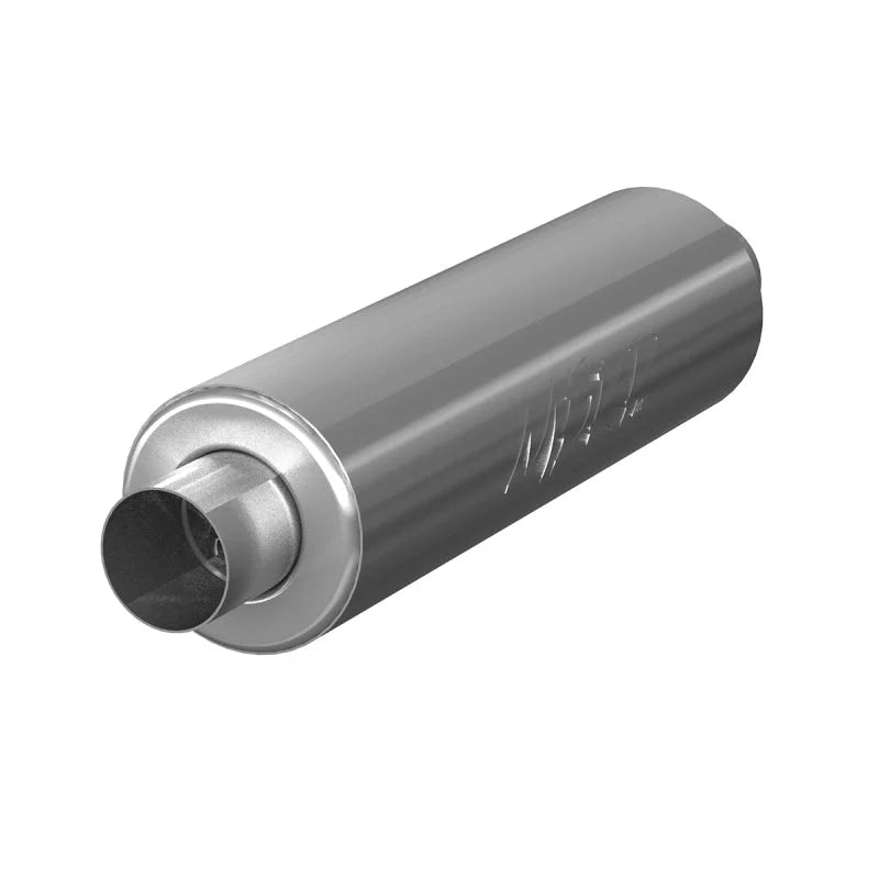 MBRP Universal 3in ID Inlet/Outlet 26in Single Chambered Muffler Aluminum (NO DROPSHIP) - Side View