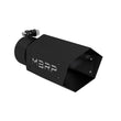 Load image into Gallery viewer, MBRP Universal 4in Hex Tip 3in Inlet 10in Length w/ Logo - Black Coated - Main Product View