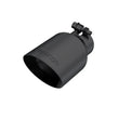 Load image into Gallery viewer, MBRP Universal 4in OD Dual Wall Angled 2.5in Inlet 8in Lgth Exhaust Tip - Black - Side View