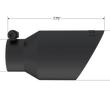 Load image into Gallery viewer, MBRP Universal 4in OD Dual Wall Angled 2.5in Inlet 8in Lgth Exhaust Tip - Black - Detail View