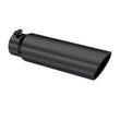Load image into Gallery viewer, MBRP Universal 5in OD Angled Rolled End 4in Inlet 18in Lgth Black Finish Exhaust Tip - Main Product View