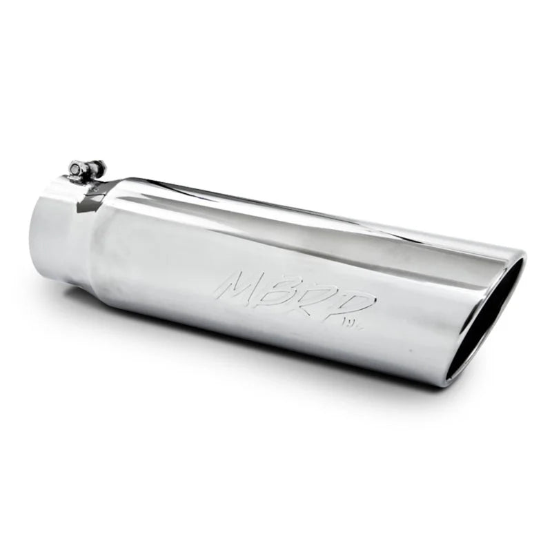 MBRP Universal 5in OD Angled Rolled End 4in Inlet 18in Lgth T304 Exhaust Tip - Main Product View