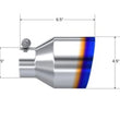 Load image into Gallery viewer, MBRP Universal Burnt SS Tip 2.5in ID / 4.5in OD Out / 6.5in Length Angle Cut Single Wall - Detail View