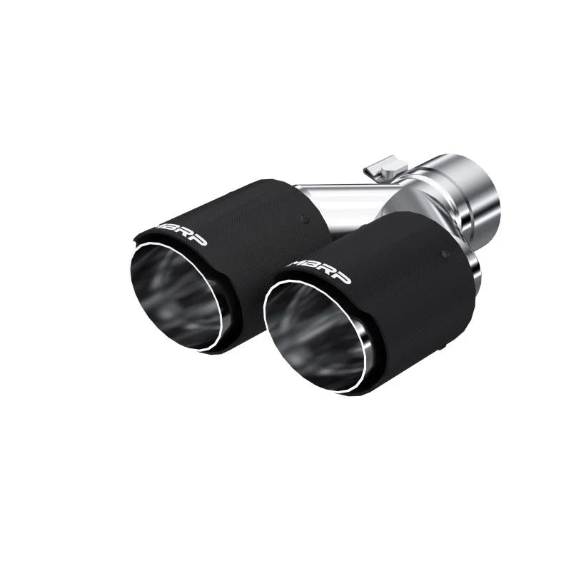 MBRP Universal Carbon Fiber Dual Tip 3.5in OD/2.5in Inlet - Main Product View
