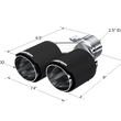 Load image into Gallery viewer, MBRP Universal Carbon Fiber Dual Tip 3.5in OD/2.5in Inlet - Side View