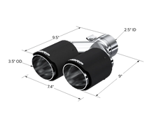 Load image into Gallery viewer, MBRP Universal Carbon Fiber Dual Tip 3.5in OD/2.5in Inlet - Side View