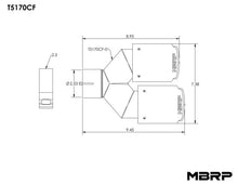 Load image into Gallery viewer, MBRP Universal Carbon Fiber Dual Tip 3.5in OD/2.5in Inlet - Installation View