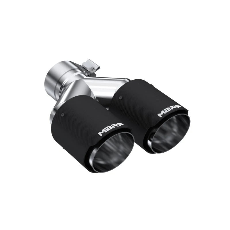 MBRP Universal Carbon Fiber Dual Tip 3.5in OD/2.5in Inlet - Main Product View