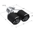 Load image into Gallery viewer, MBRP Universal Carbon Fiber Dual Tip 3.5in OD/2.5in Inlet - Side View