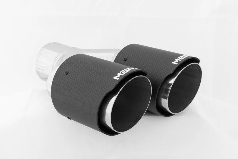 MBRP Universal Carbon Fiber Dual Tip 3.5in OD/2.5in Inlet - Back View