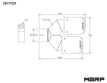 Load image into Gallery viewer, MBRP Universal Carbon Fiber Dual Tip 3.5in OD/2.5in Inlet - Additional View 5