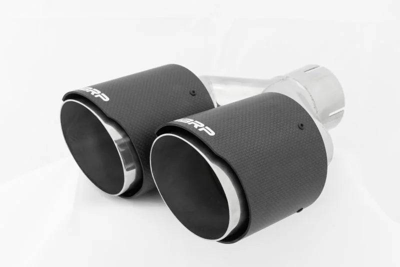 MBRP Universal Carbon Fiber Dual Tip 4in OD/2.5in Inlet - Side View
