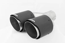 Load image into Gallery viewer, MBRP Universal Carbon Fiber Dual Tip 4in OD/2.5in Inlet - Side View
