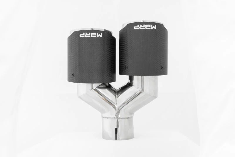 MBRP Universal Carbon Fiber Dual Tip 4in OD/2.5in Inlet - Installation View