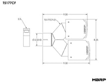Load image into Gallery viewer, MBRP Universal Carbon Fiber Dual Tip 4in OD/2.5in Inlet - Additional View 5