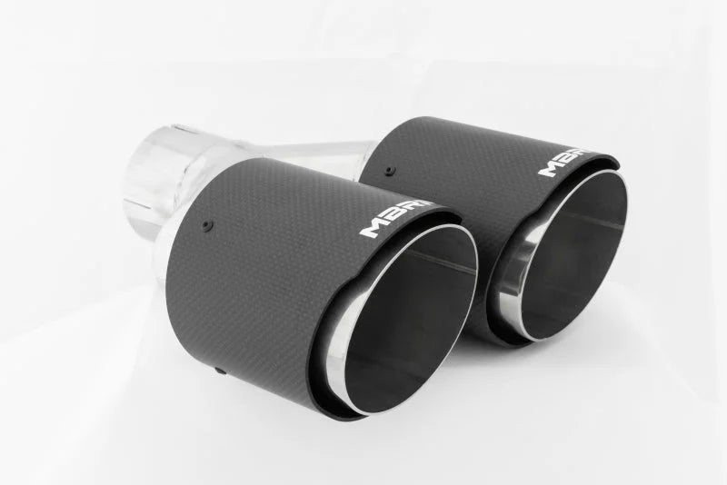 MBRP Universal Carbon Fiber Dual Tip 4in OD/2.5in Inlet - Side View