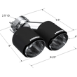 Load image into Gallery viewer, MBRP Universal Carbon Fiber Dual Tip 4in OD/2.5in Inlet - Back View