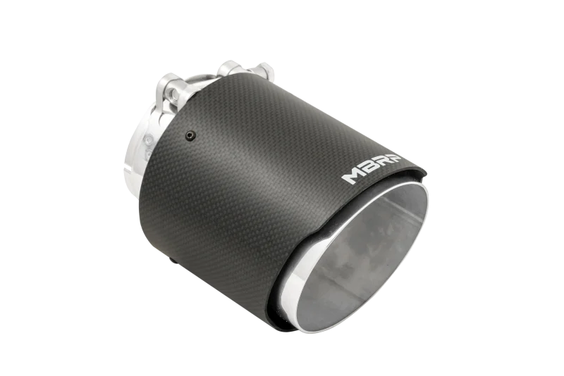 MBRP Universal Carbon Fiber Dual Wall Tip 4.5in OD/3in Inlet/6.13in L - Side View