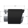 Load image into Gallery viewer, MBRP Universal Carbon Fiber Dual Wall Tip 4.5in OD/3in Inlet/6.13in L - Back View