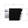 Load image into Gallery viewer, MBRP Universal Carbon Fiber Tip 2.5in ID / 4.5in OD Out / 6.5in Length Angle Cut Dual Wall - Side View