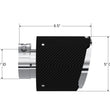 Load image into Gallery viewer, MBRP Universal Carbon Fiber Tip 2.5in ID / 5in OD Out / 6.5in Length Angle Cut Dual Wall - Detail View