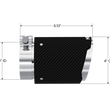 Load image into Gallery viewer, MBRP Universal Carbon Fiber Tip 3in ID / 4in OD Out / 6.13in Length Angle Cut Dual Wall - Side View