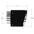 Load image into Gallery viewer, MBRP Universal Carbon Fiber Tip, 3in. ID./5in. OD./ 6.13in L. Angle Cut Dual Wall - Side View